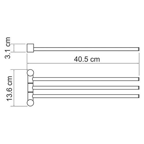 Wasserkraft K-1633 Держатель полотенец 3-е рога Wasserkraft K-1633 Держатель полотенец 3-е рога