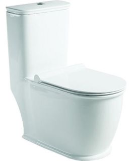 Унитаз-моноблок SantiLine SL-5019 безободковый белый Унитаз-моноблок SantiLine SL-5019 безободковый белый