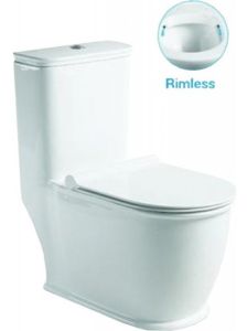 Унитаз-моноблок SantiLine SL-5019 безободковый белый