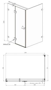 Душевой уголок Ambassador Abner 10011103L 120x80см левый хром/прозрачное