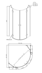 Душевой уголок Ambassador Diamond 12011102 100x100см хром/прозрачное