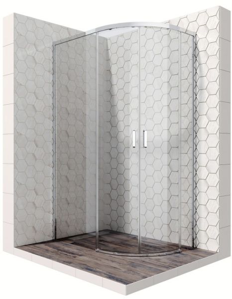 Душевой уголок Ambassador Queen 11011103L 120x80см левый хром/прозрачное
