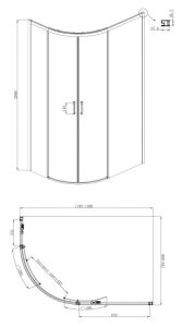 Душевой уголок Ambassador Queen 11011103R 120x80см правый хром/прозрачное
