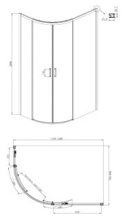 Душевой уголок Ambassador Queen 11011103R 120x80см правый хром/прозрачное