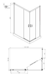 Душевой уголок Ambassador Queen 11011106L 120x80см левый хром/прозрачное