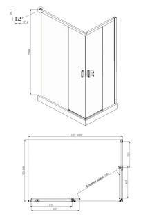 Душевой уголок Ambassador Queen 11011106L 120x80см левый хром/прозрачное
