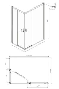Душевой уголок Ambassador Queen 11011106R 120x80см правый хром/прозрачное