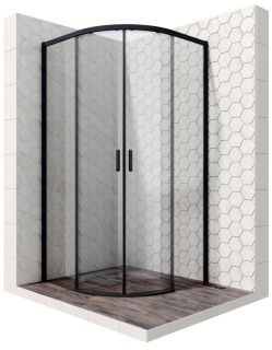 Душевой уголок Ambassador Queen 11011202Black 100x100см чёрный/прозрачное