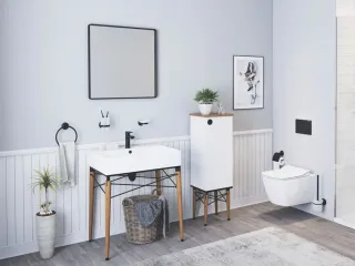 Клавиша смыва Creavit Drop GP2002.01 механическая чёрный матовый