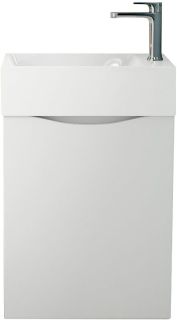 Подвесная тумба под раковину Art&Max Liberty 40см левая белый глянцевый Liberty-400-1D-SO-BL-L