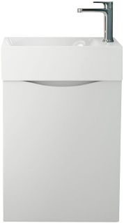 Подвесная тумба под раковину Art&Max Liberty 40см правая белый глянцевый Liberty-400-1D-SO-BL-R