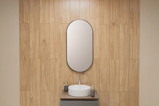 Зеркало Dreja Glow 99.2036 50 см чёрный