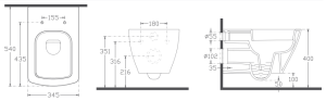 Подвесной унитаз Isvea Purita 10PL02008SV безободковый белый
