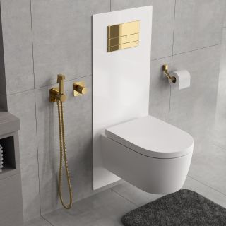 Гигиенический душ со смесителем WasserKRAFT Ems A7651.280.238.216 золото