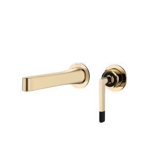 Смеситель для раковины Boheme  Duo из стены 2х-позиционный GOLD золото