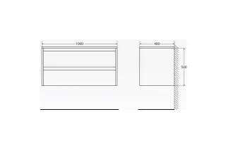 Тумба со столешницей и накладной раковиной Belbagno Kraft KRAFT100RT-KEPBO-1346-SET 100 см дуб табак
