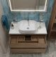 Тумба со столешницей и накладной раковиной Belbagno Kraft KRAFT100RT-KEPBO-1302-SET 100 см дуб табак