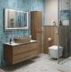Тумба со столешницей и накладной раковиной Belbagno Kraft KRAFT100RT-KEPBO-1302H316-SET 100 см дуб табак