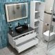 Тумба со столешницей и накладной раковиной Belbagno Kraft KRAFT100BO-KEPMNO-1302H301-SET 100 см белый матовый