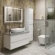 Тумба со столешницей и накладной раковиной Belbagno Kraft KRAFT100BO-KEPMGL-1346-SET 100 см белый матовый