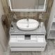Тумба со столешницей и накладной раковиной Belbagno Kraft KRAFT100BO-KEPMGL-1346-SET 100 см белый матовый