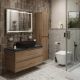 Тумба со столешницей и накладной раковиной Belbagno Kraft KRAFT100RNN-KEPMNO-1084-H301-SET 100 см светлое дерево