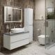 Тумба со столешницей и накладной раковиной Belbagno Kraft KRAFT100BO-KEPMGL-1084-SET 100 см белый матовый