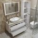 Тумба со столешницей и накладной раковиной Belbagno Kraft KRAFT100BO-KEPMCO-1346-SET 100 см белый матовый