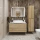 Тумба со столешницей и накладной раковиной Belbagno Kraft KRAFT100RNN-KEPBO-1084-SET 100 см светлое дерево