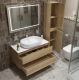 Тумба со столешницей и накладной раковиной Belbagno Kraft KRAFT100RNN-KEPBO-1084-SET 100 см светлое дерево