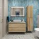 Тумба со столешницей и накладной раковиной Belbagno Kraft KRAFT100RNN-KEPMCO-1302-SET 100 см светлое дерево