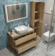 Тумба со столешницей и накладной раковиной Belbagno Kraft KRAFT100RNN-KEPMCO-1302-SET 100 см светлое дерево