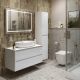 Тумба со столешницей и накладной раковиной Belbagno Kraft KRAFT100BO-KEPBO-1346-SET 100 см белый матовый