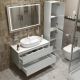 Тумба со столешницей и накладной раковиной Belbagno Kraft KRAFT100BO-KEPBO-1346-SET 100 см белый матовый