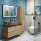 Тумба со столешницей и накладной раковиной Belbagno Kraft KRAFT100RNN-KEPMNO-1302-H316-SET 100 см светлое дерево