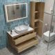 Тумба со столешницей и накладной раковиной Belbagno Kraft KRAFT100RNN-KEPBO-1302-SET 100 см светлое дерево