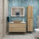 Тумба со столешницей и накладной раковиной Belbagno Kraft KRAFT100RNN-KEPBO-1302H316-SET 100 см светлое дерево
