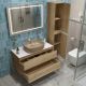 Тумба со столешницей и накладной раковиной Belbagno Kraft KRAFT100RNN-KEPBO-1302H316-SET 100 см светлое дерево