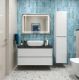 Тумба со столешницей и накладной раковиной Belbagno Kraft KRAFT100BO-KEPMNO-1302-SET 100 см белый матовый