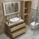 Тумба со столешницей и накладной раковиной Belbagno Kraft KRAFT100RNN-KEPMCO-1346-SET 100 см светлое дерево