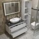 Тумба со столешницей и накладной раковиной Belbagno Kraft KRAFT100BO-KEPMNO-1346-SET 100 см белый матовый
