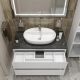 Тумба со столешницей и накладной раковиной Belbagno Kraft KRAFT100BO-KEPMNO-1346-SET 100 см белый матовый