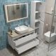 Тумба со столешницей и накладной раковиной Belbagno Kraft KRAFT100BO-KEPMCO-1302-SET 100 см белый матовый