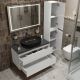 Тумба со столешницей и накладной раковиной Belbagno Kraft KRAFT100BO-KEPMNO-1084H301-SET 100 см белый матовый