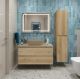 Тумба со столешницей и накладной раковиной Belbagno Kraft KRAFT100RNN-KEPMCO-1302H316-SET 100 см светлое дерево