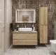 Тумба со столешницей и накладной раковиной Belbagno Kraft KRAFT100RNN-KEPMCO-1084-SET 100 см светлое дерево