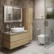Тумба со столешницей и накладной раковиной Belbagno Kraft KRAFT100RNN-KEPMCO-1084-SET 100 см светлое дерево