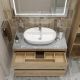 Тумба со столешницей и накладной раковиной Belbagno Kraft KRAFT100RNN-KEPMGL-1346-SET 100 см светлое дерево