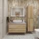 Тумба со столешницей и накладной раковиной Belbagno Kraft KRAFT100RNN-KEPMGL-1346-SET 100 см светлое дерево