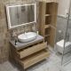 Тумба со столешницей и накладной раковиной Belbagno Kraft KRAFT100RNN-KEPMGL-1346-SET 100 см светлое дерево